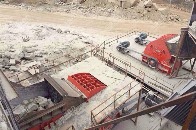 安徽淮北時(shí)產(chǎn)600噸石灰石碎石生產(chǎn)線