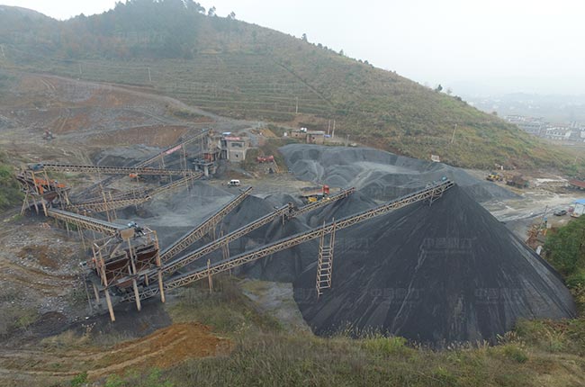 湖南邵陽時(shí)產(chǎn)500噸石料廠石子破碎生產(chǎn)線