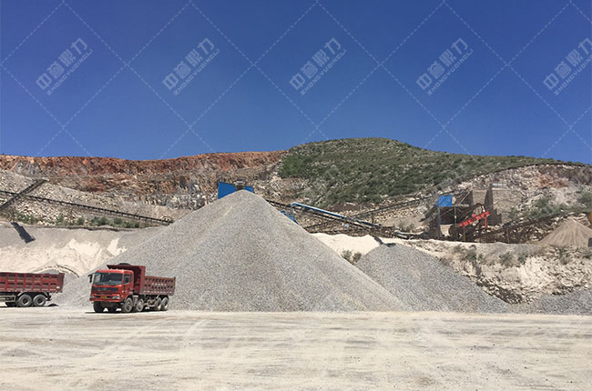 石料生產(chǎn)線砂石骨料堆存 石料生產(chǎn)線砂石骨料堆存