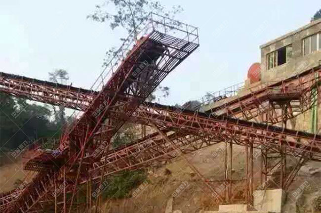 貴州遵義湄潭縣時(shí)產(chǎn)500噸砂石生產(chǎn)線現(xiàn)場案例展示3