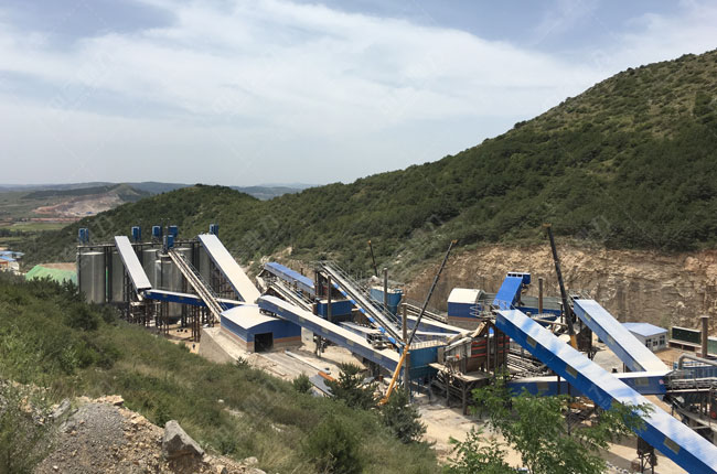 山西壺關(guān)縣欣興建材時(shí)產(chǎn)800噸制砂生產(chǎn)線